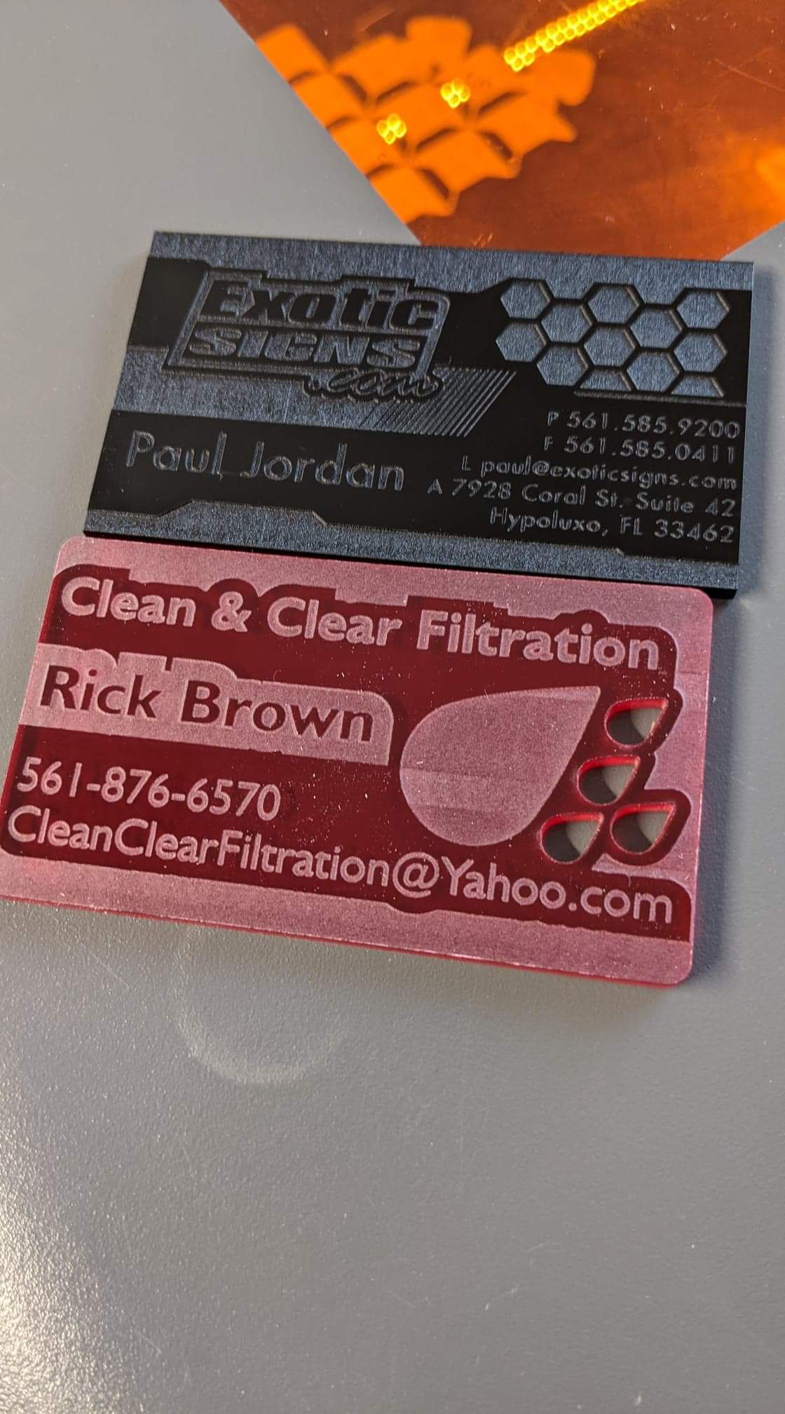 Acrylic Business Cards - Design Fee/Deposit Only
