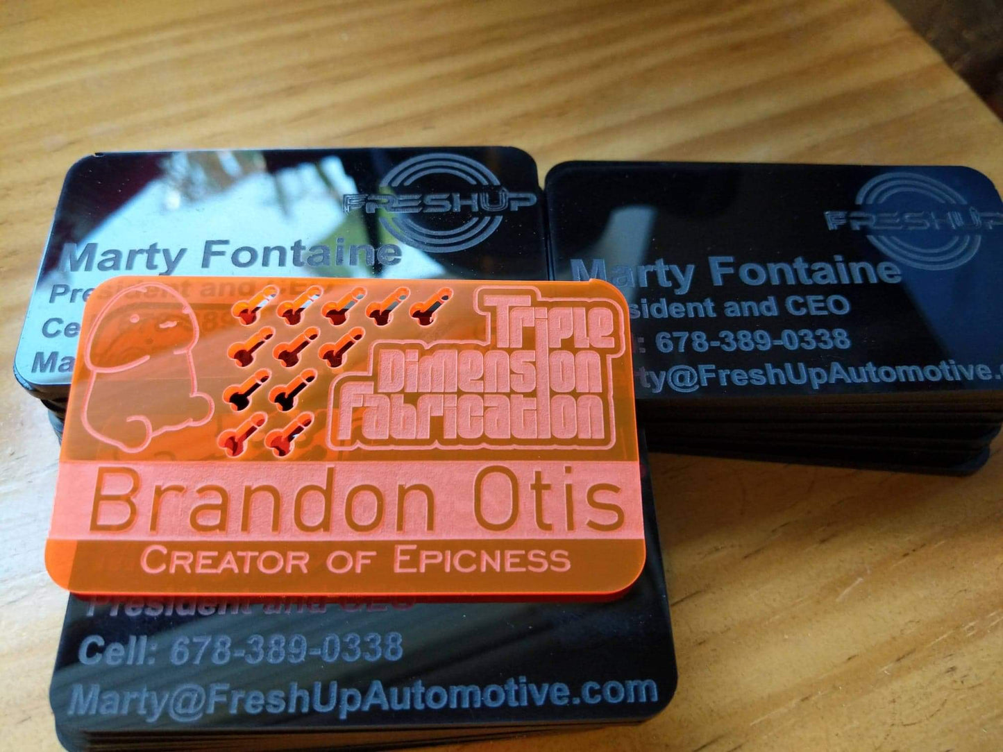 Acrylic Business Cards - Design Fee/Deposit Only