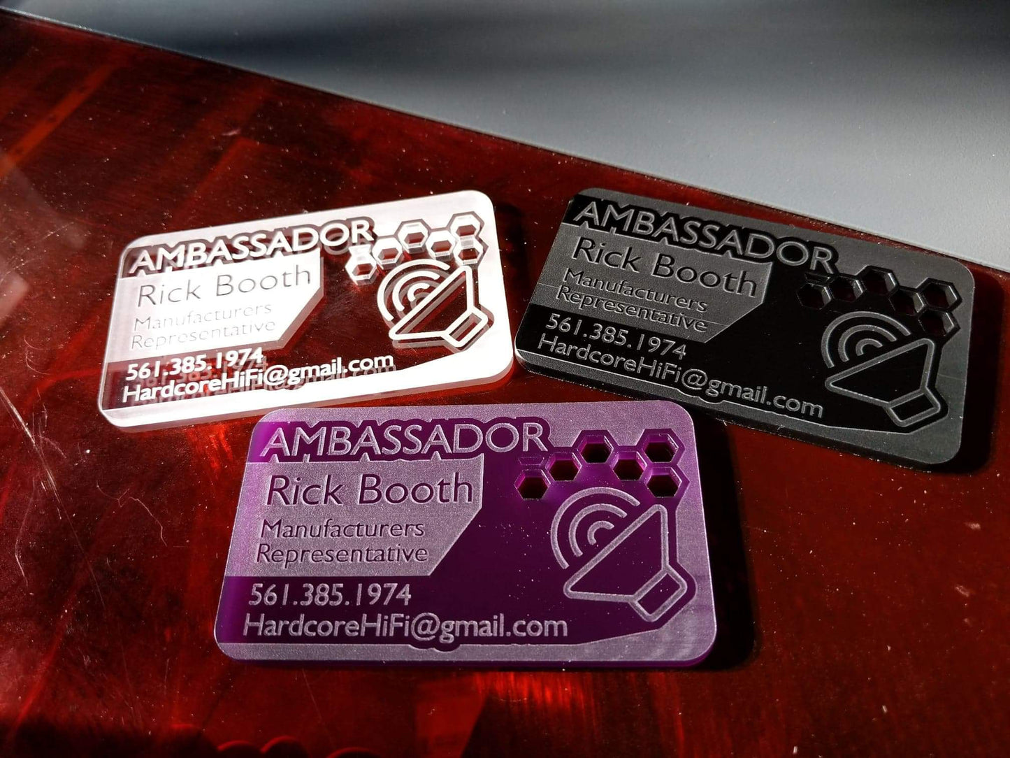 Acrylic Business Cards - Design Fee/Deposit Only